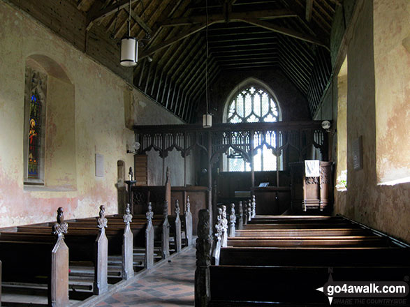 Walk nf145 Horsey from Winterton-on-Sea - Inside Horsey Church