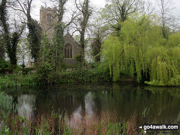 Walk nf133 Breydon Water from Halvergate - Halvergate church