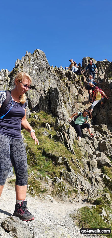 Descending Helvellyn via Swirral Edge