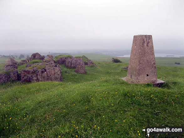 The Trig Point on the summit of Harboro' Rocks 