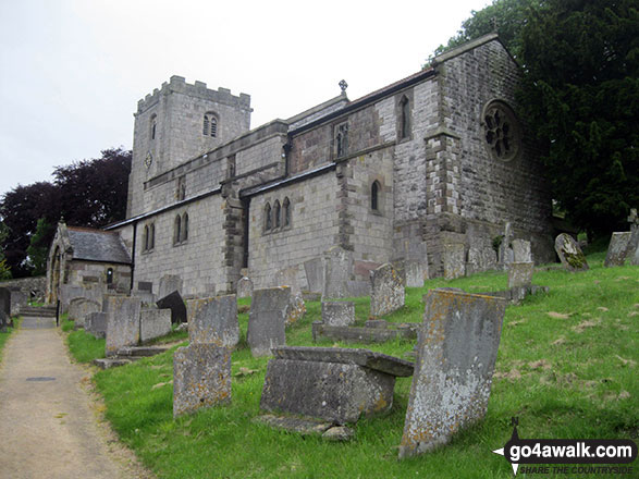 Walk d110 Rainster Rocks and Harboro' Rocks from Brassington - Brassington Church