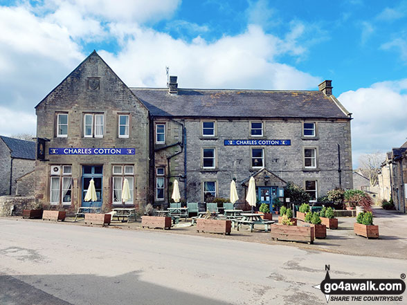 Walk d327 Beresford Dale, Wolfscote Dale, Biggin Dale and Biggin from Hartington - The Charles Cotton Pub in Hartington