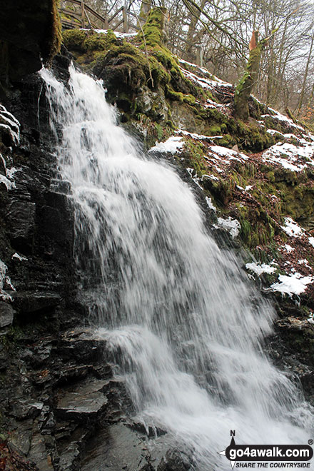 Walk pk105 The Birks of Aberfeldy from Aberfeldy - On of the larger waterfalls in the Birks of Aberfeldy