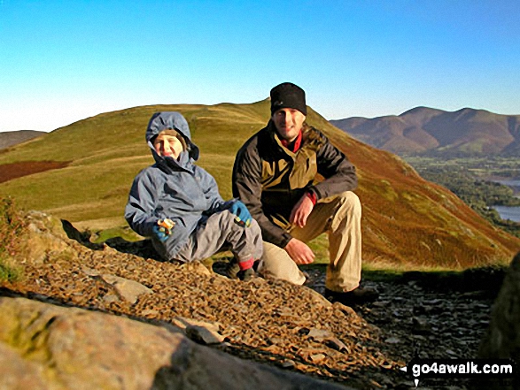 Walk c459 The Greater Newlands Horseshoe from Hawes End - Me and Jack on Cat Bells (Catbells)