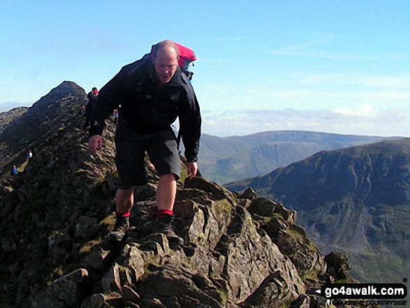 Walk c220 Helvellyn via Striding Edge from Glenridding - On Striding Edge