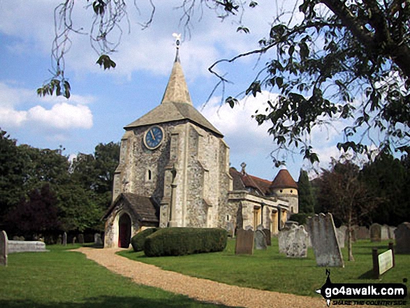 Walk su103 Box Hill from Westhumble - Mickleham Church