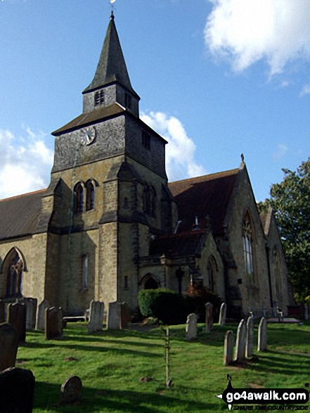 Walk su168 Tandridge from Godstone - Church Town Church