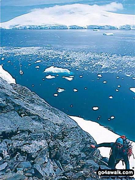 My uncle Chris Jewell on Mount Scott in Antarctic Peninsula  Antarctica