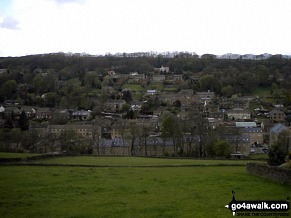 Walk wy108 Upperthong and Netherthong from Holmfirth - A great view of Holmfirth at the start of our first go4awalk walk last Saturday!