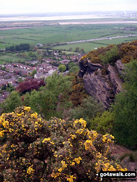 Walk ch110 Helsby Hill and The Sandstone Trail from Frodsham - Helsby, The Mersey Estuary and Runcorn from Helsby Hill