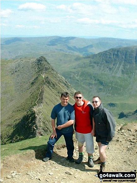 Me And My Friends on Helvellyn in The Lake District Cumbria England