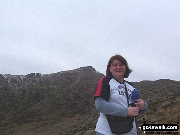 My wife Yvonne on Goatfell (Goat Fell)