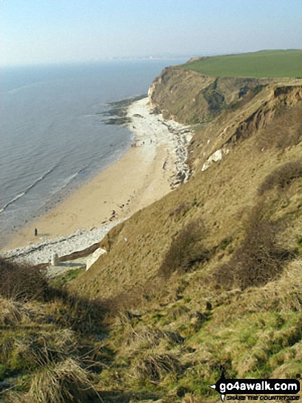 Walk ey100 Flamborough Head from South Landing - South Landing Beach from the cliff top path, Flamborough Head