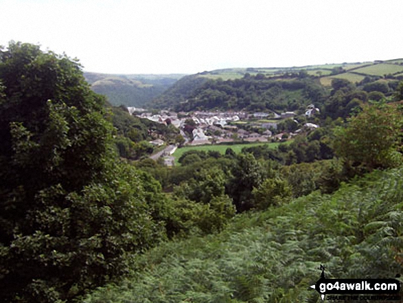 Lynton from the path up to The Danes or Valley of Rocks 