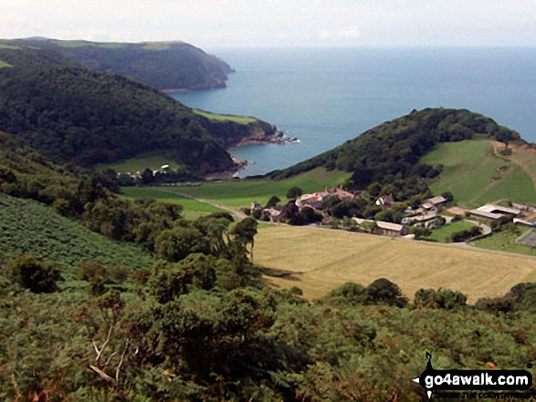 Walk de106 The Valley of Rocks from Lynton - Woody Bay, Crock Point and Lee Bay from The Danes or Valley of Rocks near Lynton