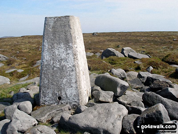 Walk l101 Wolfhole Crag, Mallowdale Pike and Clougha Pike from Abbeystead - Ward's Stone (Mallowdale Fell) summit Trig Point