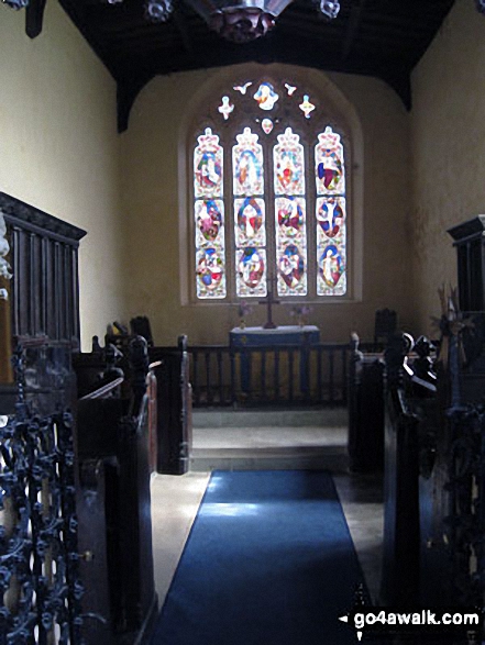 Walk s226 Blore, Ilam, The River Manifold and The River Dove from Mappleton (aka Mapleton) - The Apse, St. Bartholomew's Church, Blore