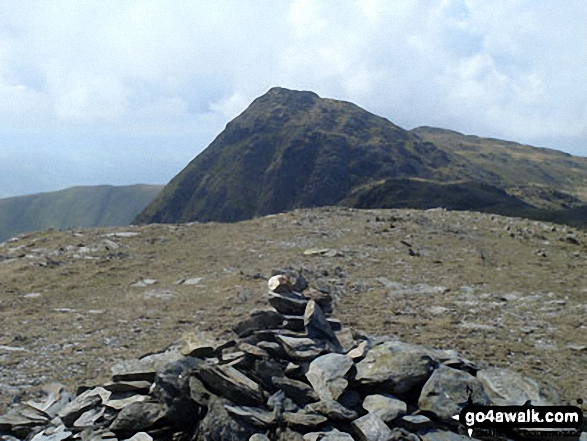 Erw y Ddafad-ddu summit with Aran Fawddwy beyond