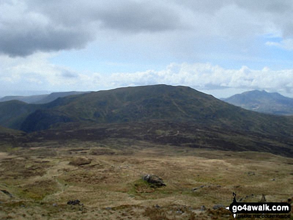 Walk gw146 Aran Fawddwy from Llanuwchllyn - Glasgwm from Aran Fawddwy