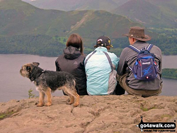 Overlooking Derwent Water to Cat Bells (Catbells) from near Walla Crag 