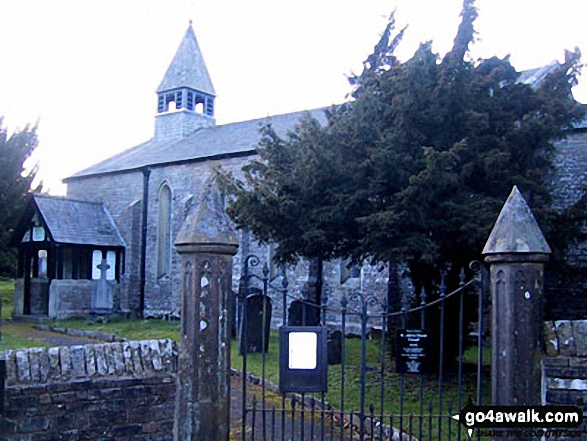 Walk c357 Aye Gill Pike, Snaizwold Fell and Great Knoutberry Hill from Dent - St John's Church, Cowgill