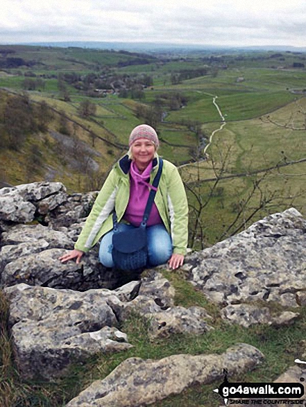 Walk ny122 Gordale Scar and Malham Cove via Shorkley Hill from Malham - On the top of Malham Cove