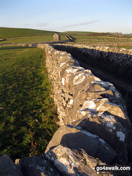 The beautiful evening light on the Staffordshire Dales near Alstonefield 