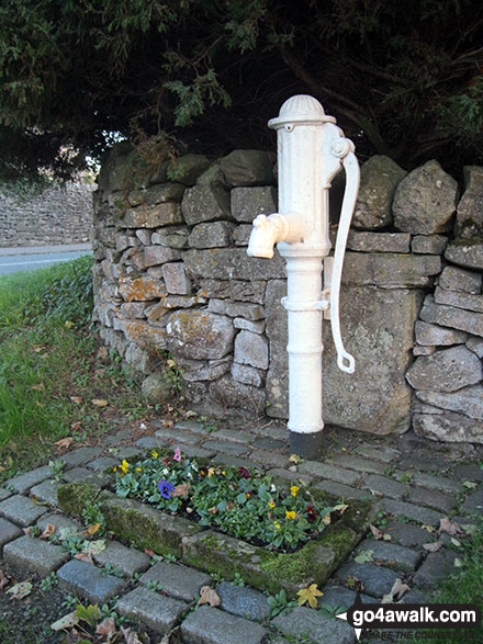 Walk s125 Alstonefield, Wetton, Castern Wood Nature Reserve and The River Dove from Milldale - Old water pump in Alstonefield