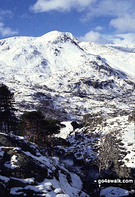 Walk gw165 Carnedd Dafydd from Ogwen Cottage, Llyn Ogwen - Foel-goch from Ogwen Cottage, Nant Ffrancon