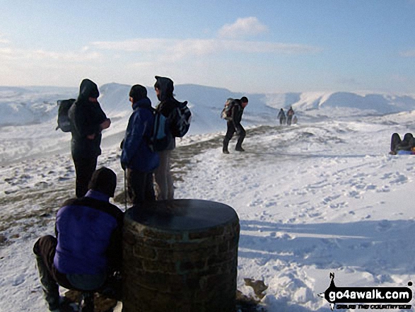 On the summit of Lose Hill (Ward's Piece) in arctic snow conditions It looks nice & sunny but it was blowing a gale!