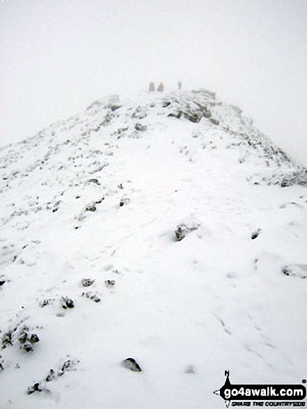 Deep snow on Winhill Pike (Win Hill) summit