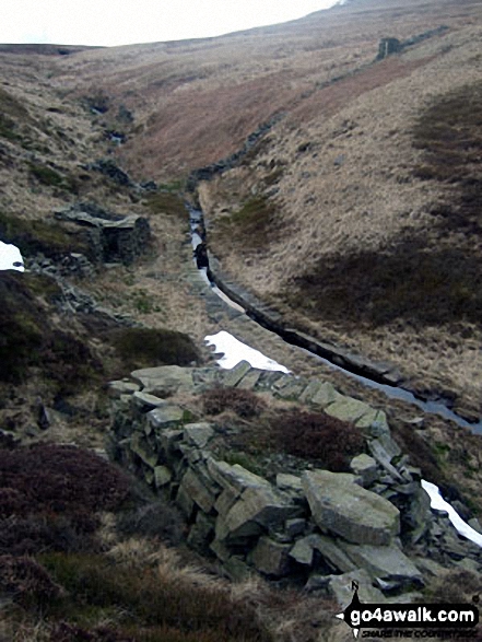 Walk sy106 Snailsden from Winscar Reservoir, Dunford Bridge - Harden Clough