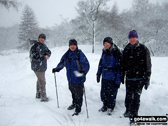 Walk d288 Winhill Pike from Hope - Heavy snow on the descent down Winhill Pike (Win Hill)