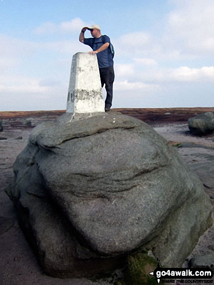 Walk d240 Kinder Downfall and Kinder Scout from Edale - Kinder Low (Kinder Scout) trig point