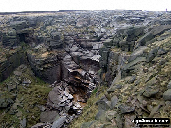 Walk d240 Kinder Downfall and Kinder Scout from Edale - Kinder Downfall