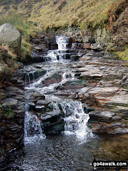 Walk d240 Kinder Downfall and Kinder Scout from Edale - Grindsbrook Clough