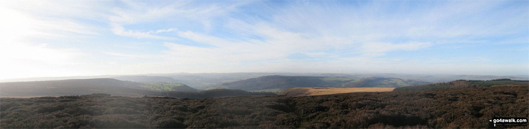 Walk d181 Hob Hurst's House and Beeley Moor from Hell Bank Plantation, Beeley - The view from the summit of Beeley Moor