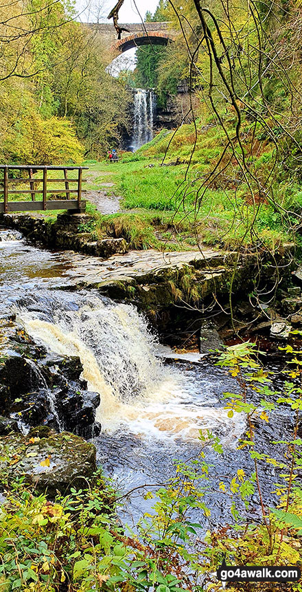 Walk c443 Round Hill and Bellbeaver Rigg from Garrigill - Ashgill Force