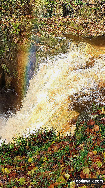 Walk c443 Round Hill and Bellbeaver Rigg from Garrigill - Waterfall on the River Nent