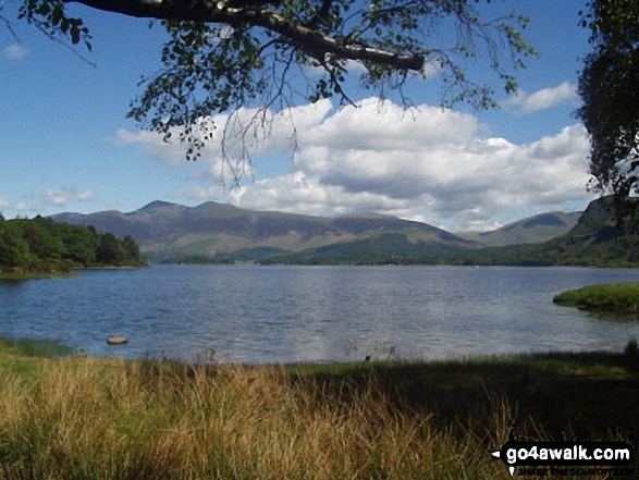 Walk c459 The Greater Newlands Horseshoe from Hawes End - Skiddaw from Derwent Water