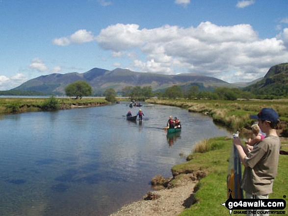 Walk c135 Castle Crag and Rosthwaite from Seatoller (Borrowdale) - Skiddaw from The River Derwent