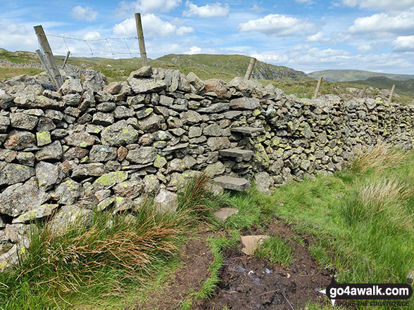 Walk c153 Thornthwaite Crag from Troutbeck - Stile below Sallows giving access to Garburn Pass