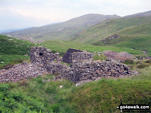 Walk cw115 Allt-fawr, Moel Druman and Ysgafell Wen from Crimea Pass (Bwlch y Gorddinan) - Ruined farmhouse on Moel Fleiddiau