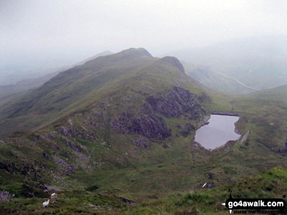 Iwerddon (Allt-fawr) and Llyn Iwerddon from Allt-fawr (Moelwyns) 