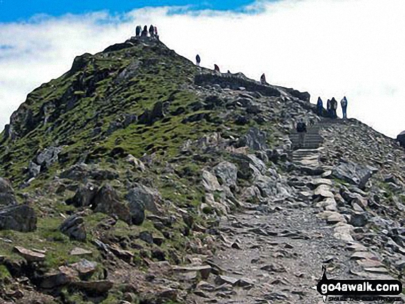 Walk gw126 Snowdon via The Llanberis Path - The summit of Snowdon with friends