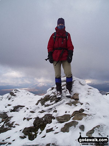 Me - at the very top! on Beinn Chabhair in The Crianlarich Hills Stirlingshire Scotland