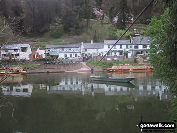 Walk gl130 The Suck Stone from Symonds Yat - The Ancient Hand Ferry across the The River Wye from Symonds Yat West