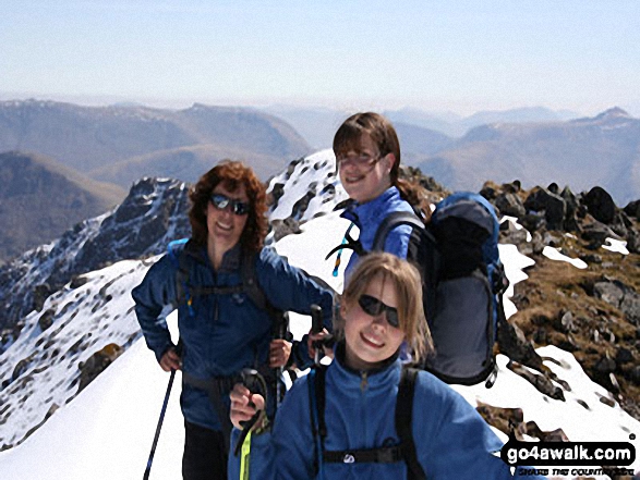 Walk h162 Bidean nam Bian, Stob Coire Sgreamhach and Bein Fhada - The girls in my life on Bidean Nam Bian