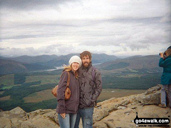 Walk h137 Ben Nevis and Carn Mor Dearg from Achintee, Fort William - Me and the hubby on Ben Nevis