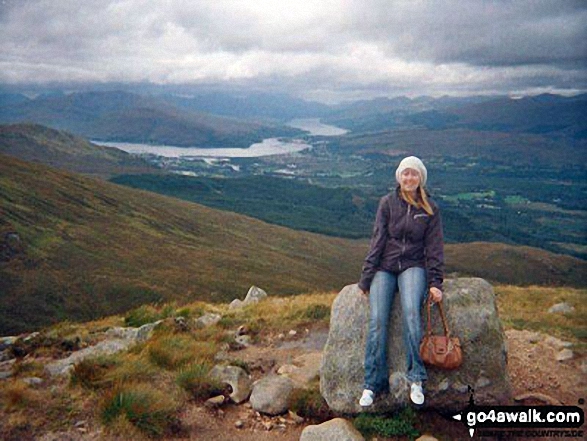 Walk h154 Ben Nevis and Carn Mor Dearg from The Nevis Range Mountain Gondola - Me on Ben Nevis